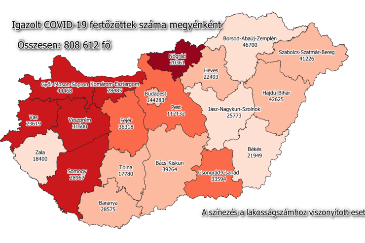 Nincs új fertőzött Vasban, Magyarországon 56 beteget regisztráltak, hárman meghaltak