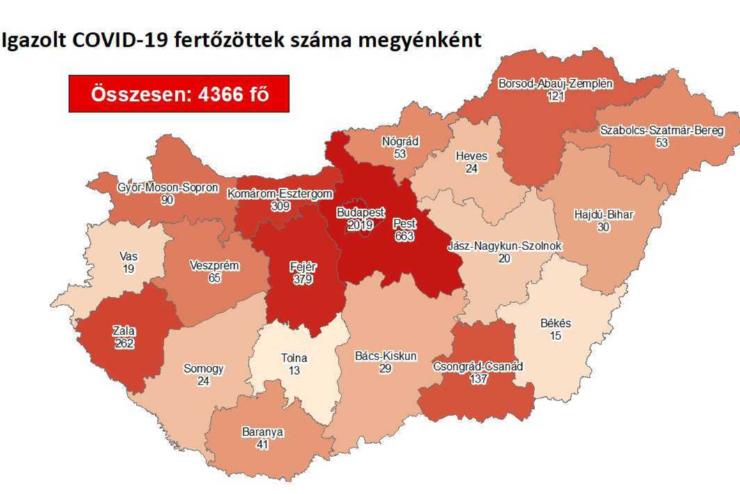 Tizenkilenccel emelkedett a fertőzöttek száma Magyarországon
