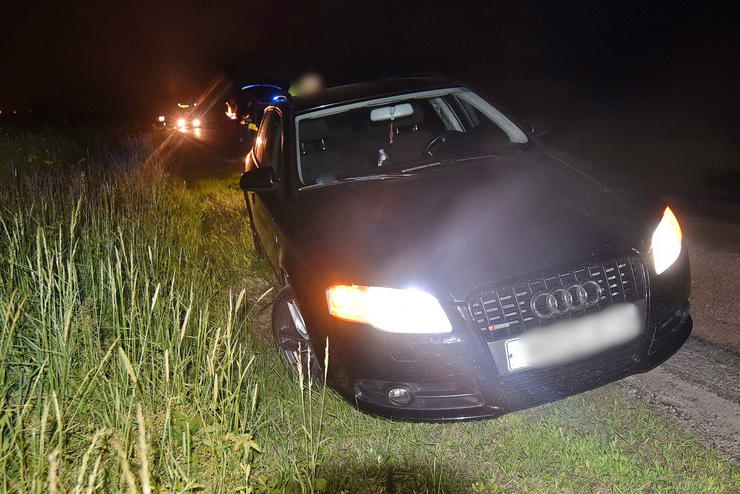 Őzbak szaladt Audi oldalának Söpte közelében 