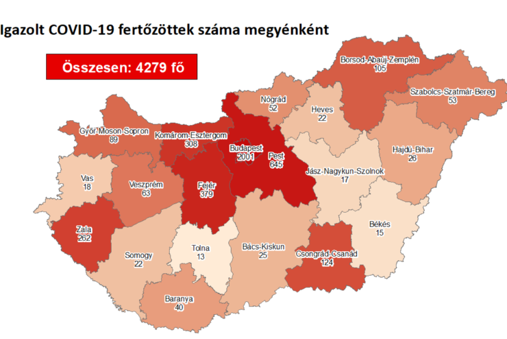 Tizenhattal emelkedett a fertőzöttek száma Magyarországon