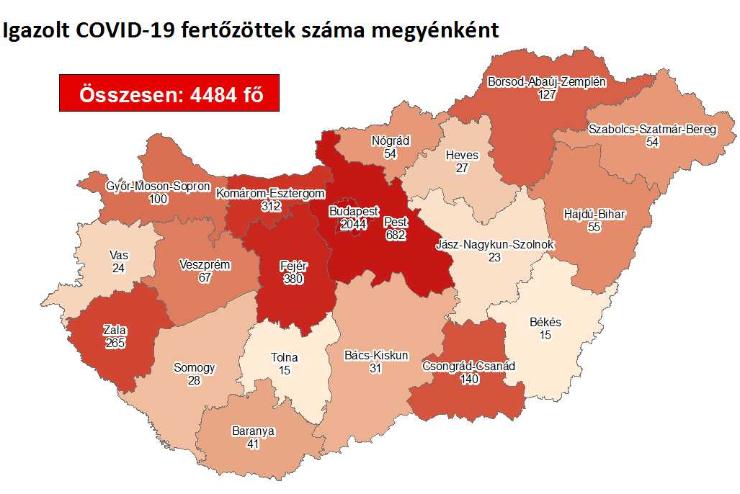 Tizenkilenccel nőtt a fertőzöttek száma Magyarországon
