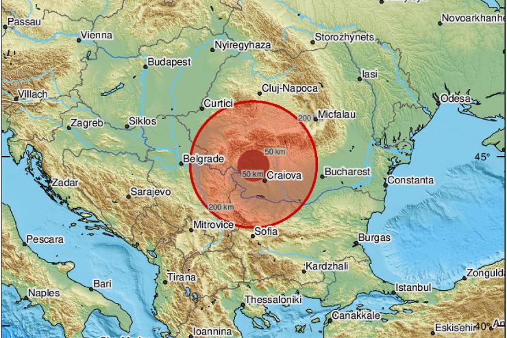 Újabb, 5,7-es erősségű földrengés történt Románia déli részén