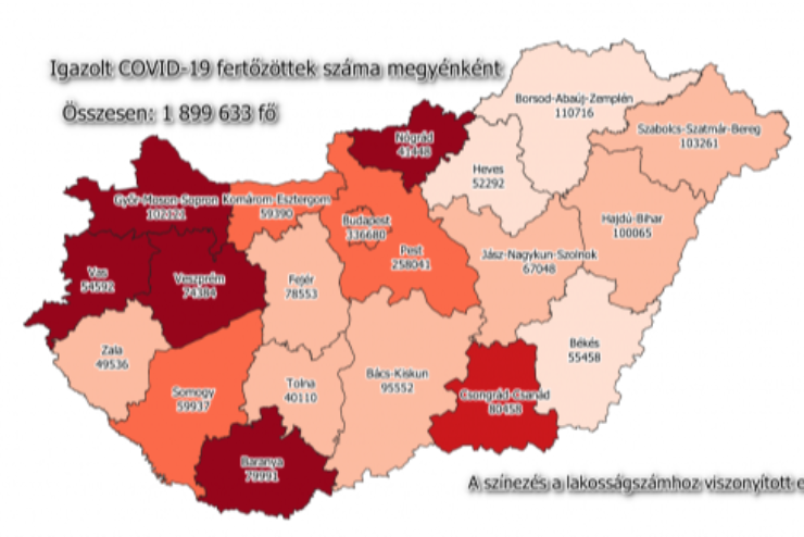 1384 az új fertőzöttek száma Magyarországon, elhunyt 12 beteg
